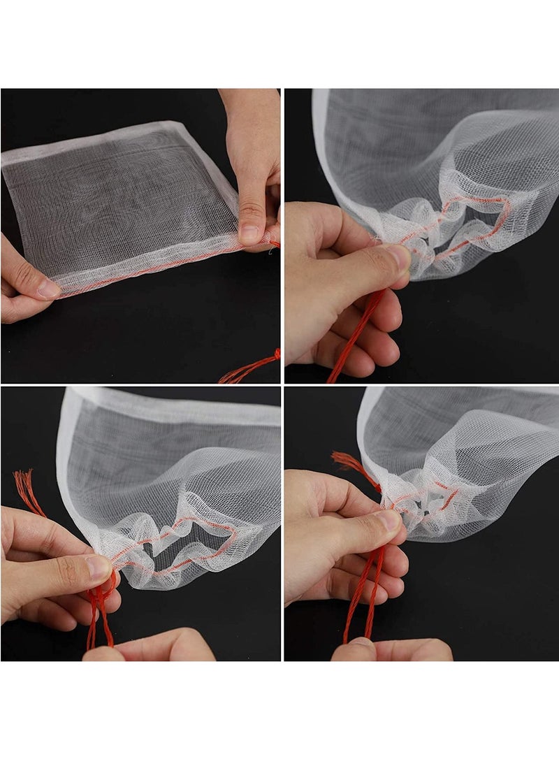 SYOSI - 100pcs Netting Bags Garden Fruit Barrier Cover for Grape Fig Flower Seed Vegetable Protection from Insect Mosquito Bug Tool 20*30cm - Image 1