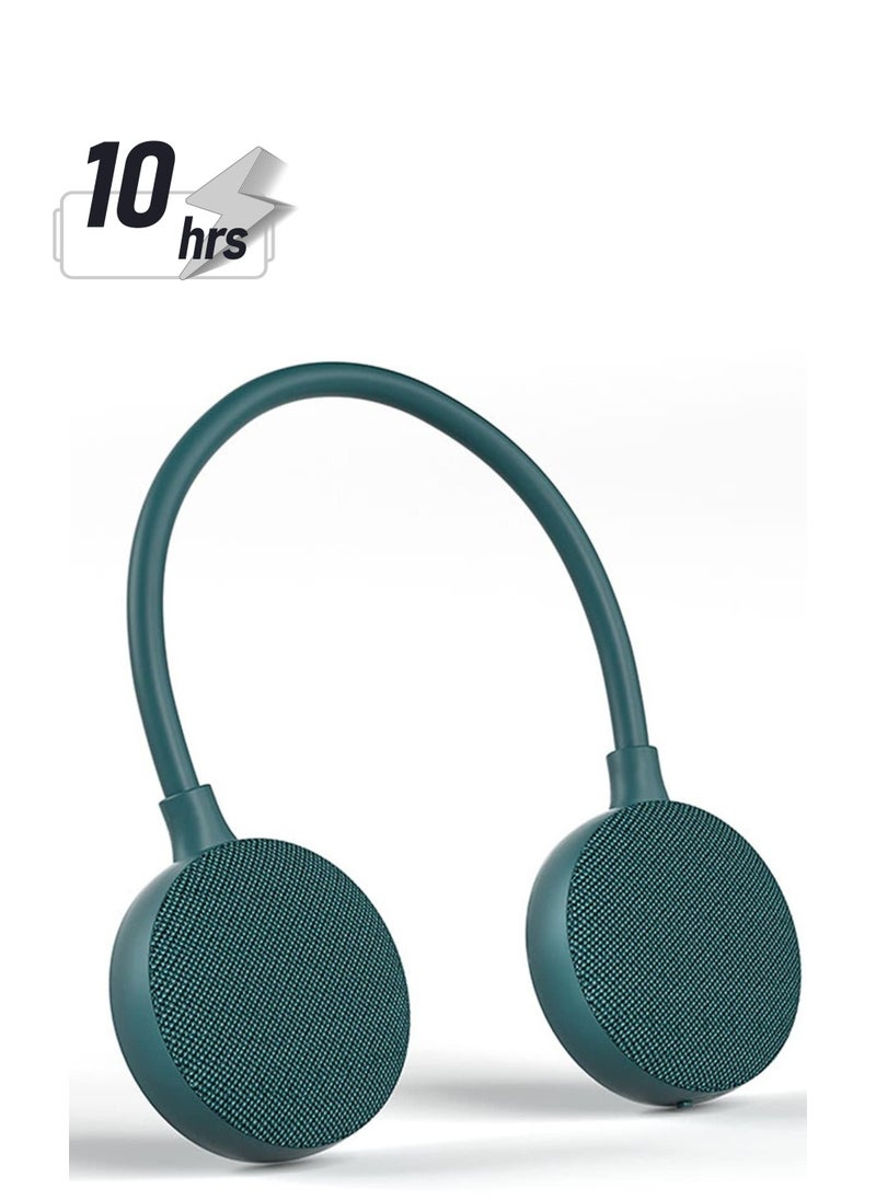 Y&D - Neckband Bluetooth Speaker, Portable Wireless Wearable EBS-906, 5.0, Built-in mic, 10H Playtime, for Home and Outdoor,Green - Image 1