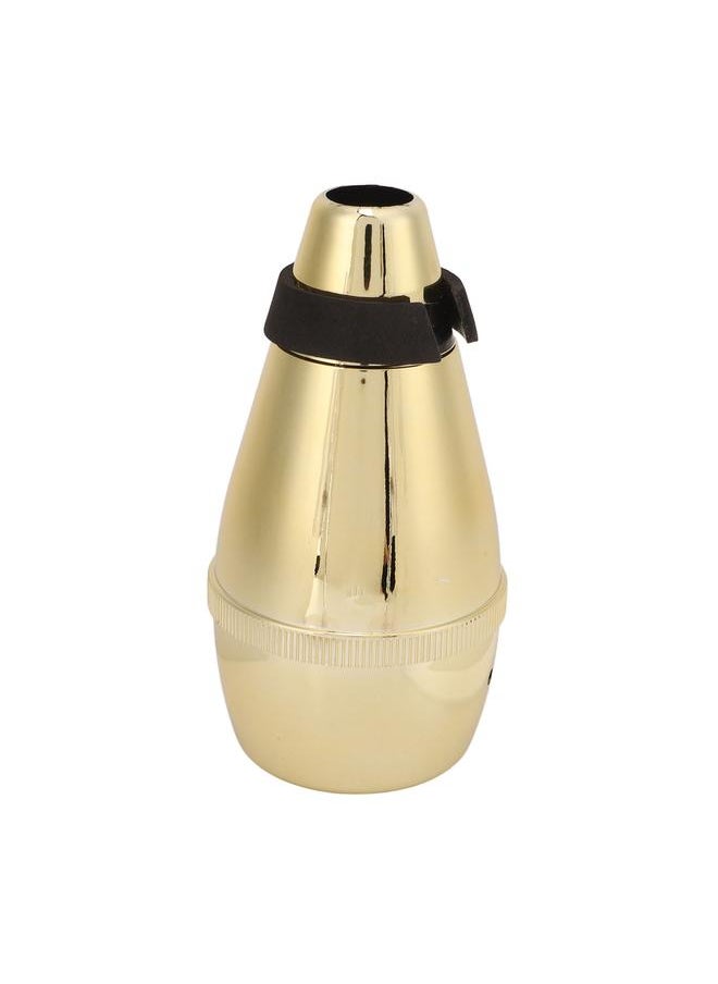 Thoraya - Trumpet Mute Replacement ABS Plastic Mini Fully Enclosed Silencer Trumpet Accessories Gold - Image 1
