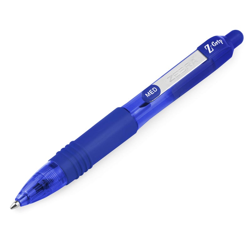 Zebra Z-Grip Smooth Mini Retractable Ballpoint Pens - 1.0mm - Blue - Pack of 12 - Image 2