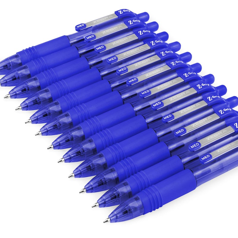 Zebra Z-Grip Smooth Mini Retractable Ballpoint Pens - 1.0mm - Blue - Pack of 12 - Image 1