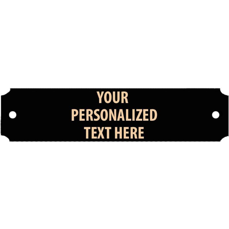 325 x 1 Black Metal Nameplates Personalized Custom Engraved Trophy Plate Prime