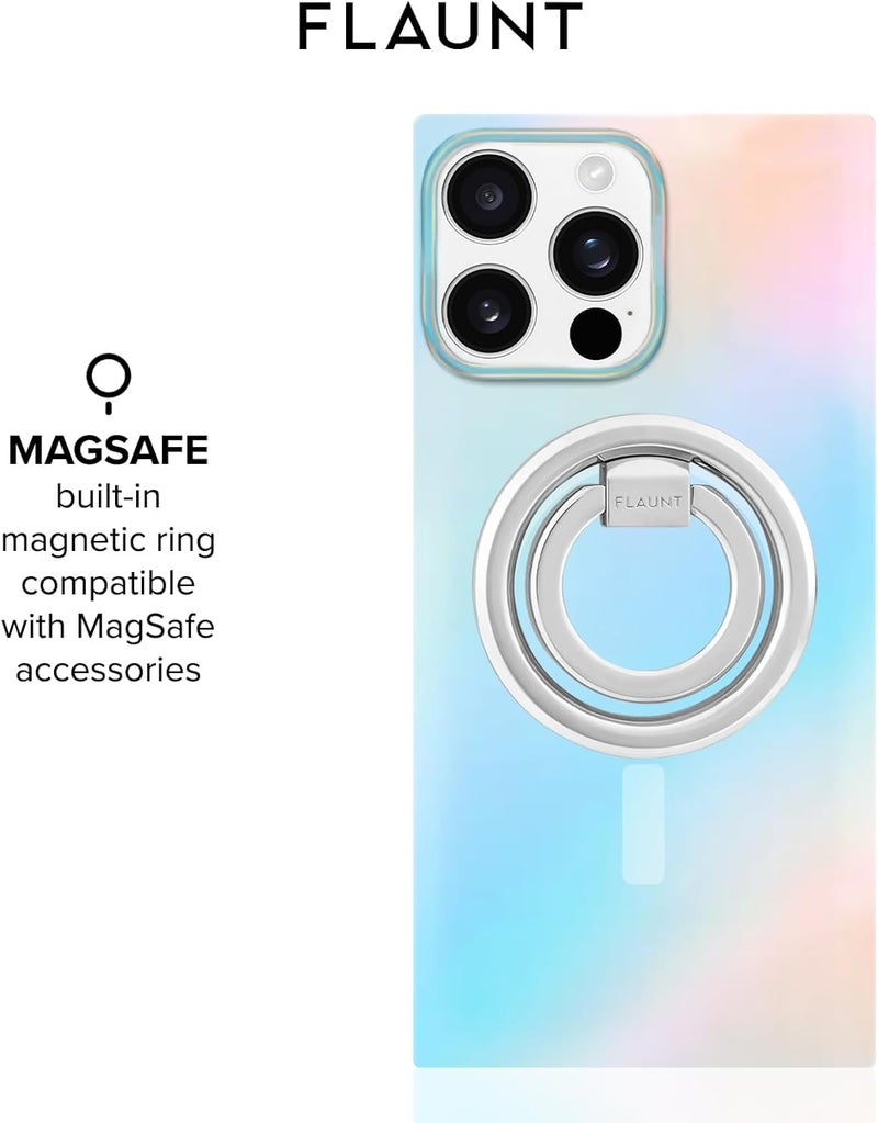 Flaunt Official Square Protective Case - Compatible with iPhone 16 Pro Max - Compatible with MagSafe & Wireless Charging - Drop-Tested & Shockproof - (Iridescent Satin) - Image 5