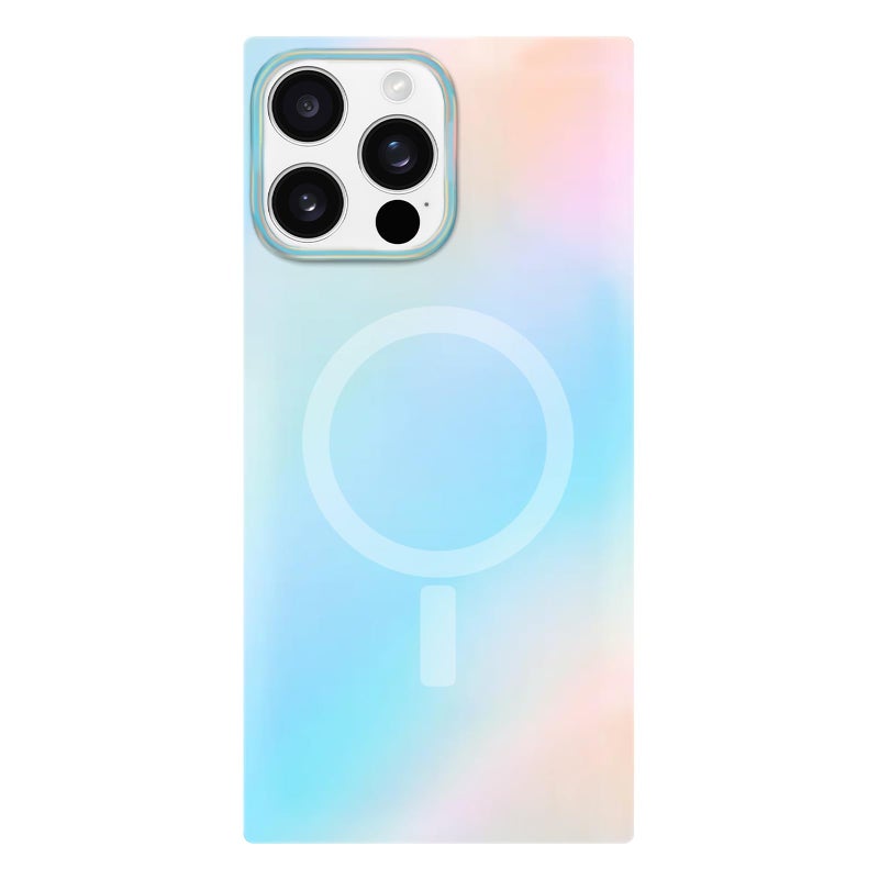 Flaunt Official Square Protective Case - Compatible with iPhone 16 Pro Max - Compatible with MagSafe & Wireless Charging - Drop-Tested & Shockproof - (Iridescent Satin) - Image 1
