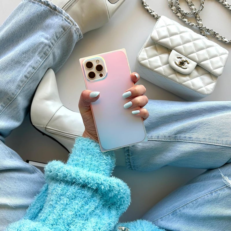 Flaunt Official Square Protective Case - Compatible with iPhone 16 Pro Max - Compatible with MagSafe & Wireless Charging - Drop-Tested & Shockproof - (Iridescent Satin) - Image 2
