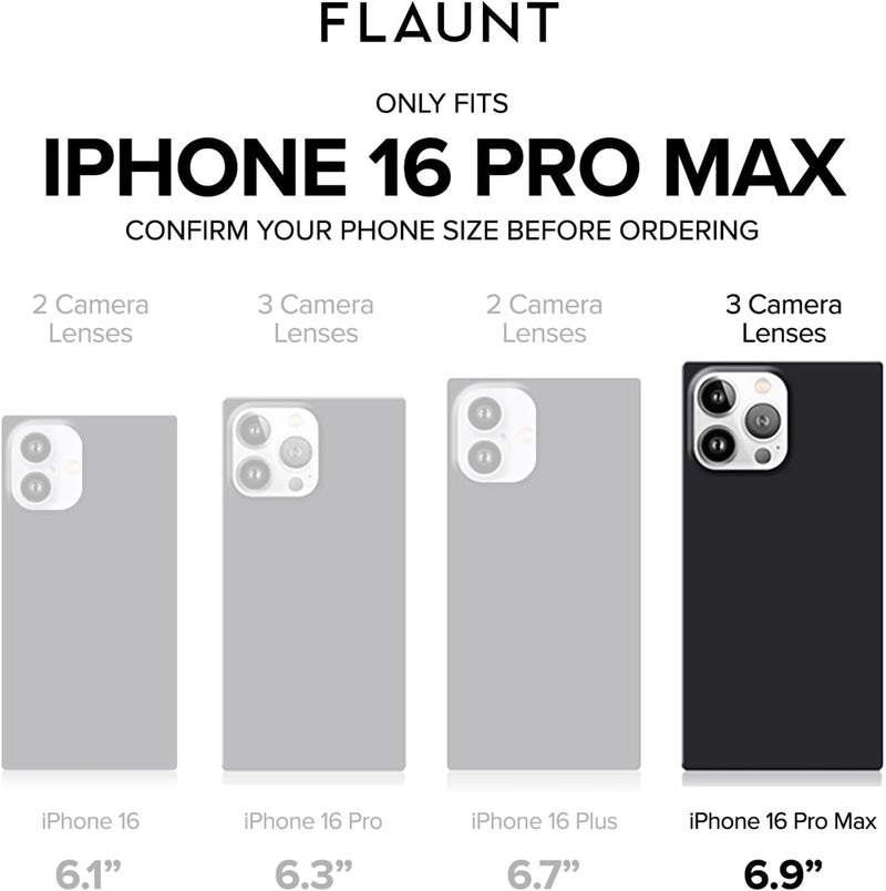 Flaunt Official Square Protective Case - Compatible with iPhone 16 Pro Max - Compatible with MagSafe & Wireless Charging - Drop-Tested & Shockproof - (Iridescent Satin) - Image 3