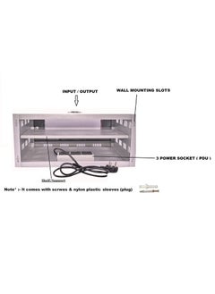 TUNC TUNC 3U CCTV DVR RackServerNVRNetwork Protector Rack Transparent Glass Door with 3 Power Socket Plug Cabinet Box Metal 3U Size40cm X 40cm X 20cm  - Image 4