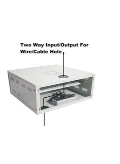 TUNC TUNC 3U CCTV DVR RackServerNVRNetwork Protector Rack Transparent Glass Door with 3 Power Socket Plug Cabinet Box Metal 3U Size40cm X 40cm X 20cm  - Image 5