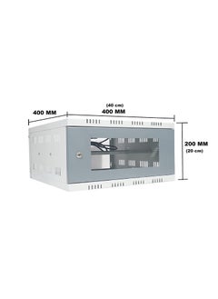 TUNC TUNC 3U CCTV DVR RackServerNVRNetwork Protector Rack Transparent Glass Door with 3 Power Socket Plug Cabinet Box Metal 3U Size40cm X 40cm X 20cm  - Image 3