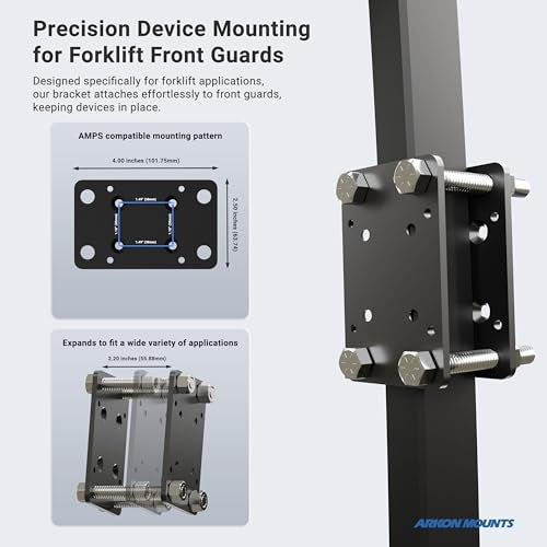 ARKON Mounts - Locking Forklift Tablet Mount with Adjustable Arm | Industrial Strength | Heavy-Duty Design | Adjustable | Boosts Warehouse Efficiency | Easy Install | Fits iPad and Samsung Tablets - Image 4
