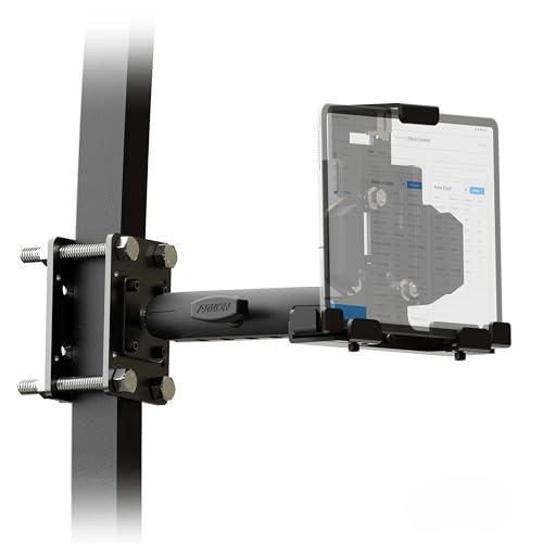 ARKON Mounts - Locking Forklift Tablet Mount with Adjustable Arm | Industrial Strength | Heavy-Duty Design | Adjustable | Boosts Warehouse Efficiency | Easy Install | Fits iPad and Samsung Tablets - Image 1