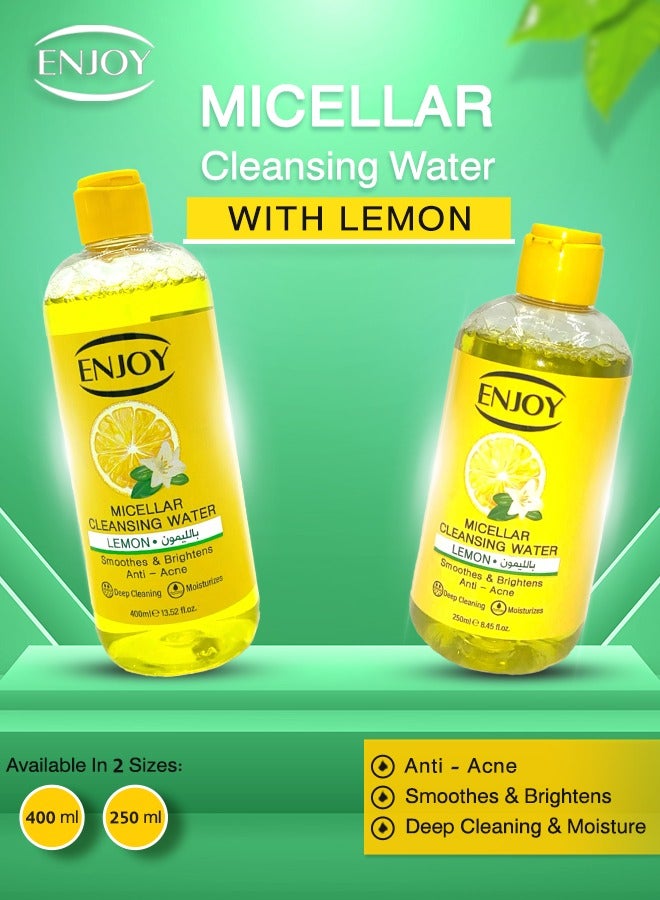 ENJOY "Enjoy Facial Micellar Water with Lemon – Deep Cleansing & Refreshing Formula, 400ml" - Image 4