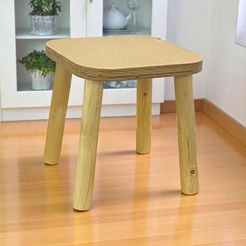 Kiddery Montessori Wooden Seat | Stool for Kids | Sturdy Sitting Bench | Eco-Friendly | Versatile | Assembled Four-Legged | Super Strong | Lightweight & Durable | Non-Toxic Paints | 2-8 Yrs | Natural - Image 1