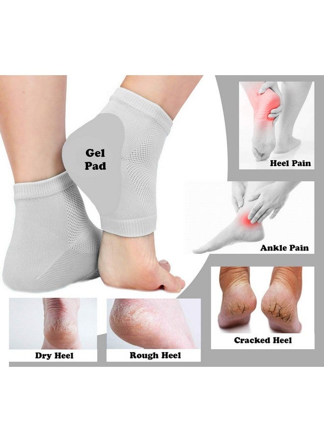 KIDINGTON Gel Heel Socks with Spa GelPad Moisture Toeless Gel Lined Socks Pain Relief For Men And Women Humectant Moisturizer Heel - Image 2