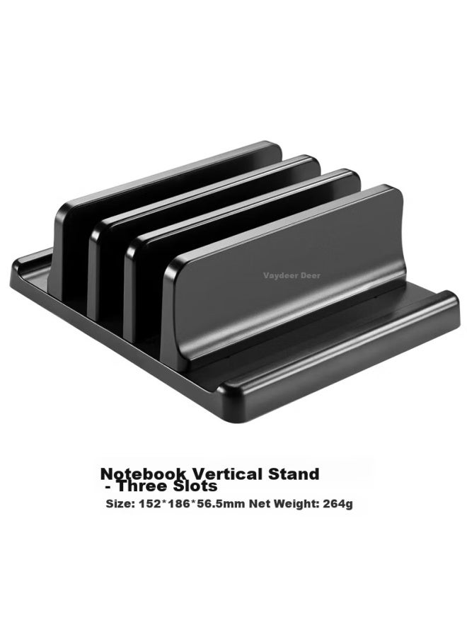 Deer Is Luwai Laptop Stand, Desktop Organizer For Computer And Tablet, Cooling Pad Holder, Storage Rack Base, Three-slot Standard Model-sz2s031 - Image 2