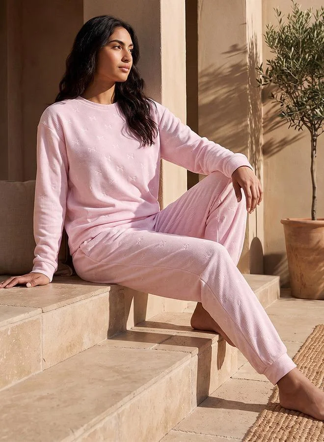 Splash FAV Pyjama Set Jacquard Top & Trousers