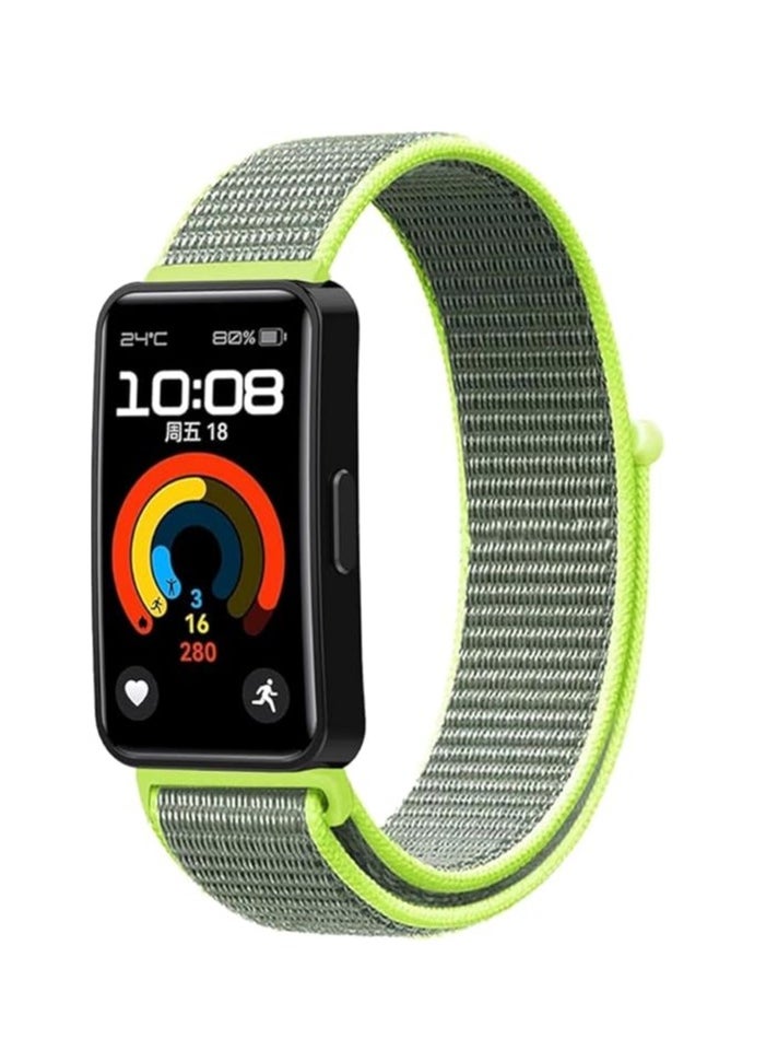 Generic - Nylon Watch Band for Huawei Band 9/8 Adjustable Replacement Sport Watch Band Compatible with Sports Nylon Strap for Women and Men -yellow - Image 1