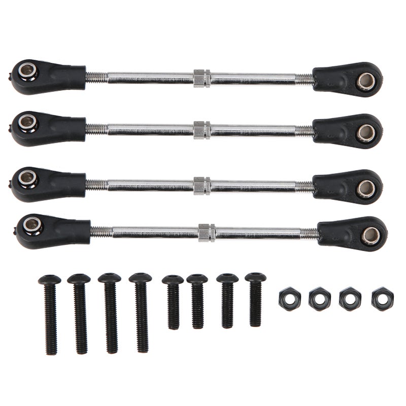 4Pcs Steering Linkage Rod Adjustable Fit for Monster Trunk/Racing Truck 1/10 RC Model - Image 1