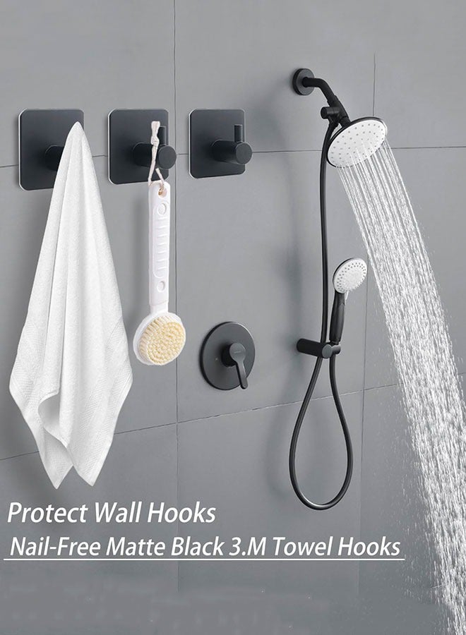 Adhesive Hook,6 Pack Heavy Duty Wall Hooks,Stainless Steel Towel Hooks Bathroom Coat Hook Self-Adhesive Wall Mounted Hook for Bathroom Kitchen - Image 3
