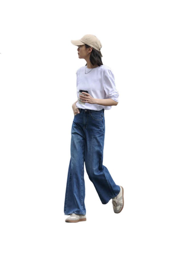 dme Basic White T-Shirt With Round Neck And Split Line Design, Long Sleeve Tee For Women, White, Size M - Image 3