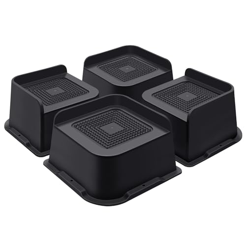 ANNKUT Bed Risers 3 Inch Heavy Duty, Furniture Risers for Bed Desk Table Sofa Couch,Oversized Bed Lifts Risers,Support up to 5000 Lbs(4 Pack Black) - Image 1