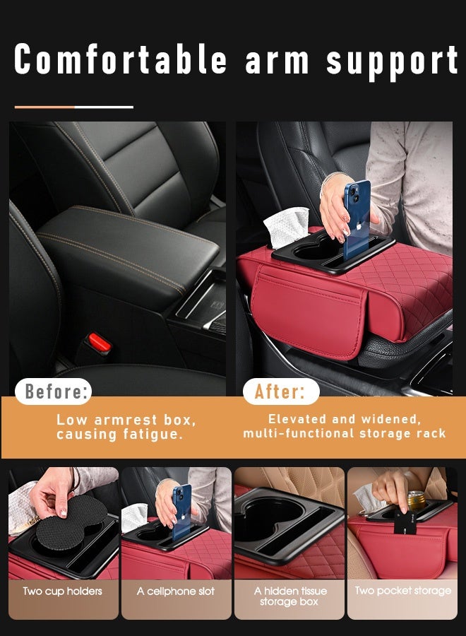 Generic Multifunctional vehicle-mounted height-enhancing integrated armrest box pad  - Image 2