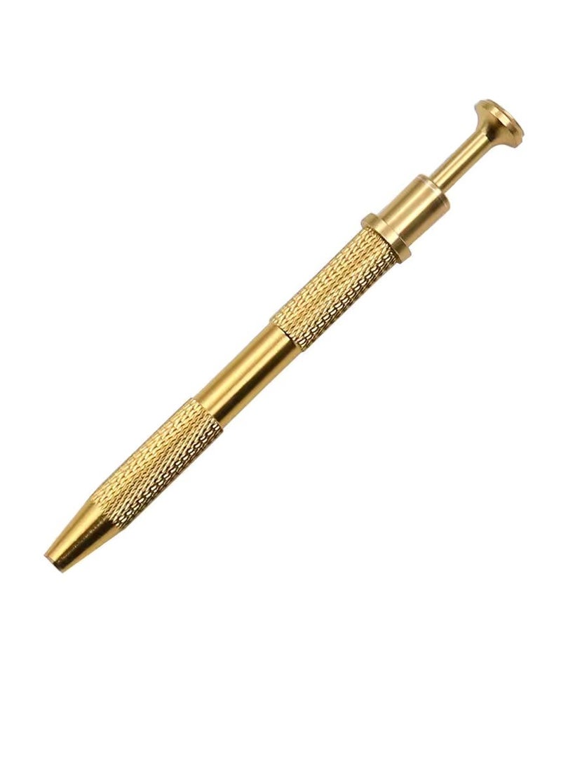 AROAQ Electronic Component Grabber, Stainless Steel Piercing Ball Grabber Tool, Non Slip Design Screw Picker Pick Up Pen, Small Chip Grabber For Tiny Objects IC Chips Electronic Components, (1pc, Golden)  - Image 1