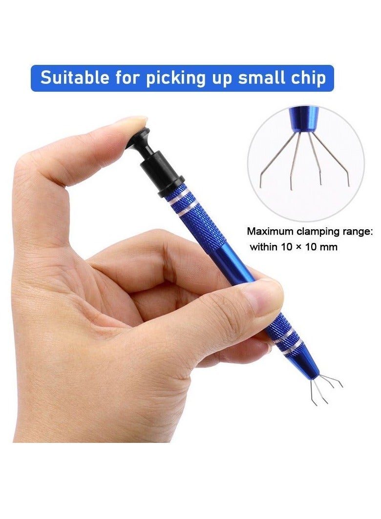 AROAQ Electronic Component Grabber, Stainless Steel Piercing Ball Grabber Tool, Non Slip Design Screw Picker Pick Up Pen, Small Chip Grabber For Tiny Objects IC Chips Electronic Components, (1pc, Golden)  - Image 2