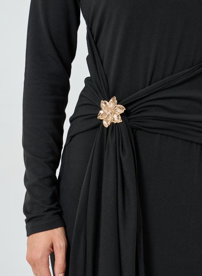 Take Two Women Wrap Front Draped Maxi Dress - Image 4