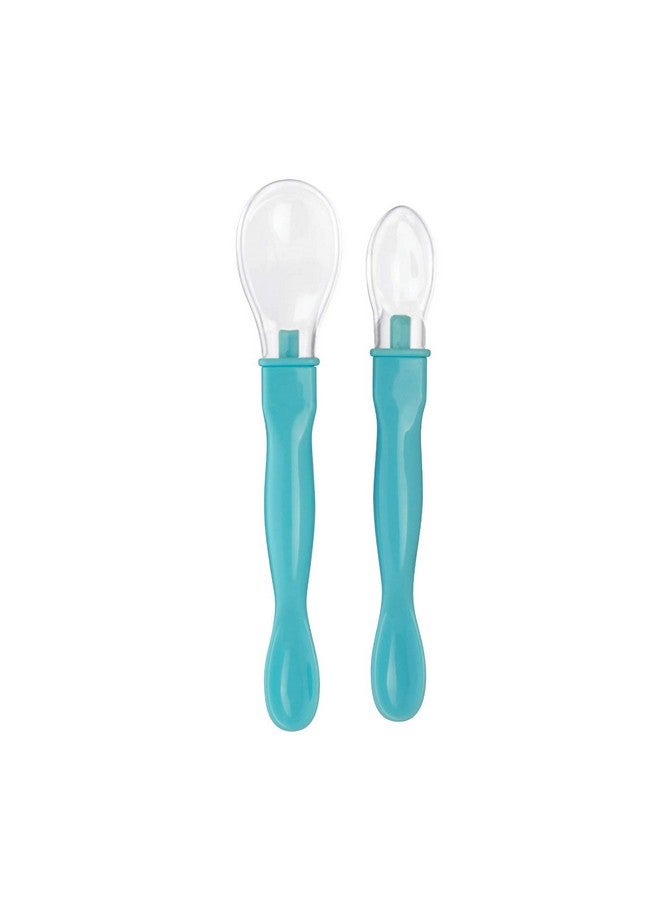 Beebaby Silicone Spoons (Dual End - Blue) - Image 1