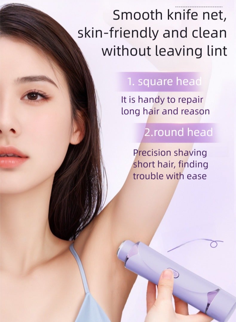 GIGGL Electric Razors for Women, 2-in-1 Women’s Facial Hair Removal, Face Shaver Ebrow Trimmer Pubic Shaver Bikini Trimmer Portable Ladies Womens Razors for Shaving - Image 3
