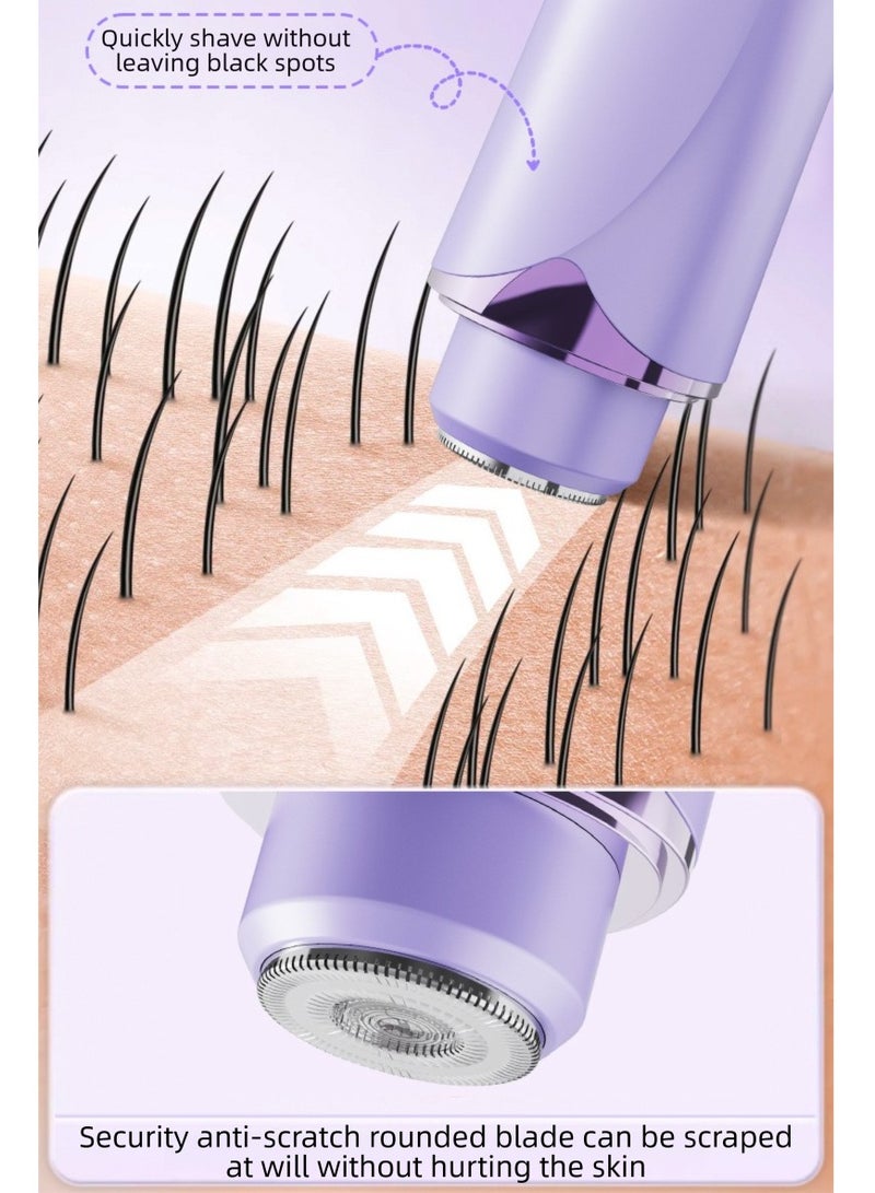 GIGGL Electric Razors for Women, 2-in-1 Women’s Facial Hair Removal, Face Shaver Ebrow Trimmer Pubic Shaver Bikini Trimmer Portable Ladies Womens Razors for Shaving - Image 4