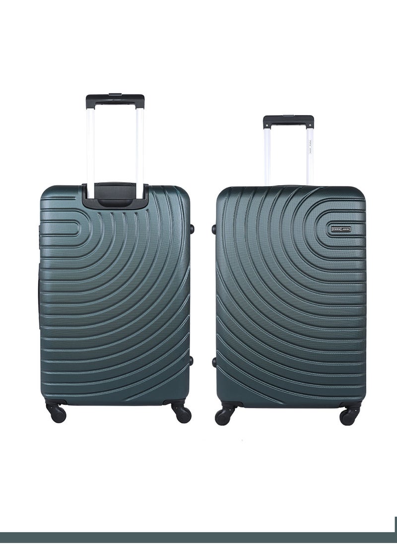 PARAJOHN Spiral 24-Inch (Medium) ABS Hard Case Checked-In Luggage Trolley Bag with 4 Spinner Wheels and Lock - Army Green  - Image 2