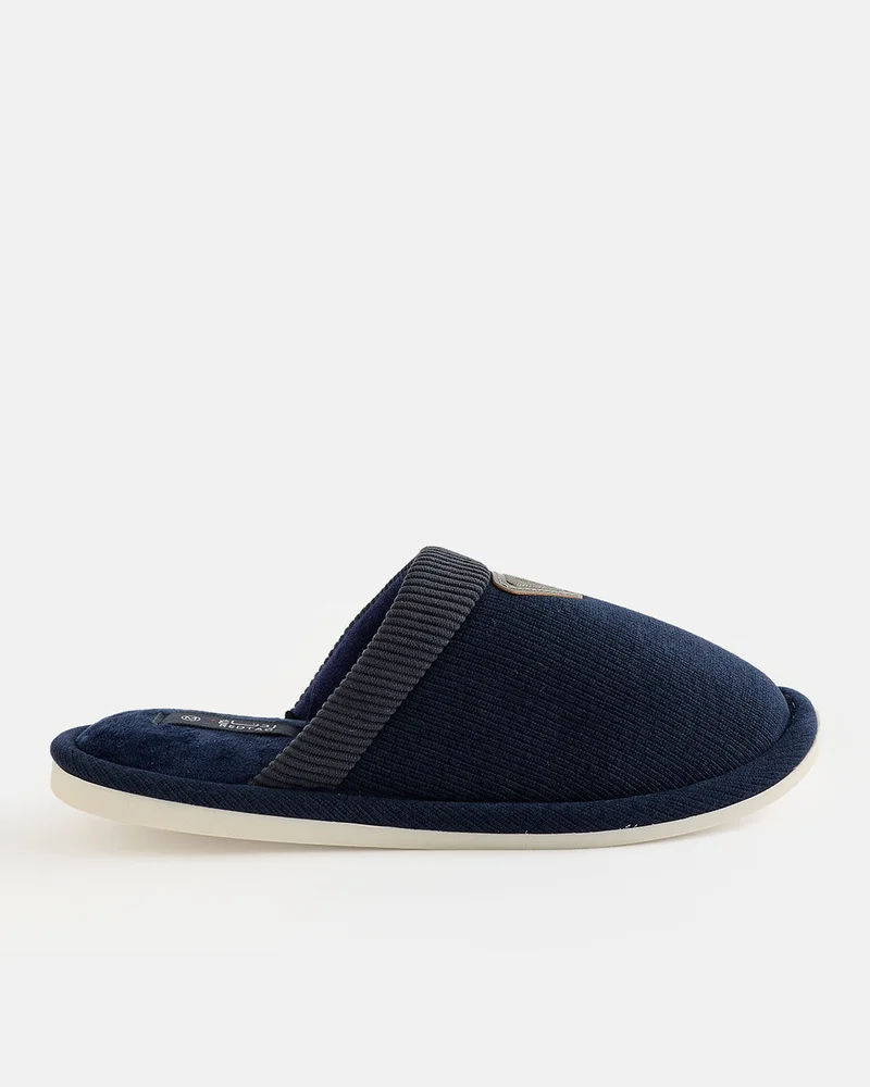 REDTAG Men Navy Textured Slippers