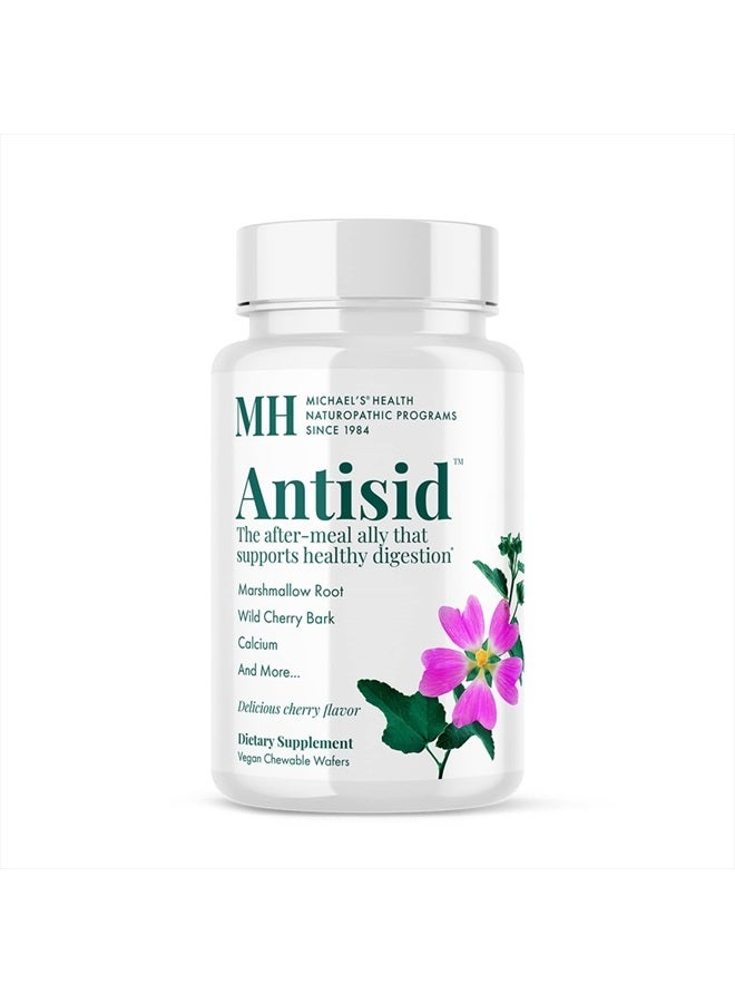MICHAEL'S Health Naturopathic Programs Antisid - 90 Vegan Chewable Wafers - Wild Cherry Flavor - Supports Healthy Digestion - Kosher - 30 Servings  - Image 1