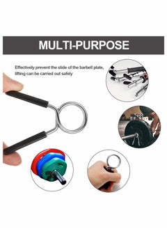 Y&D 6 Pcs Barbell Clamps Set, Quick Release Dumbbell Lock Clips with 2 Exercise Spring Clips, Weight for Weightlifting, Workout, Strength Training  - Image 4