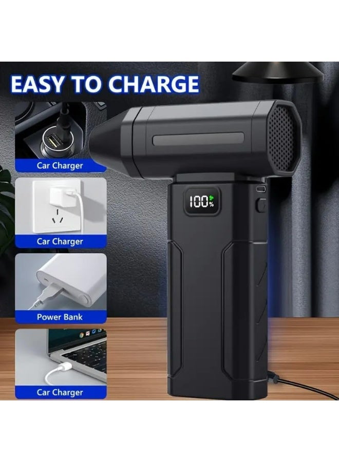 X3 Turbo Jet Blower with High Speed Brushless Motor - Portable Turbine Air Duster Fan up to 130000 RPM with Powerful Airflow for Cleaning Electronics, Car Interior, Home, Office and Outdoor Use - Image 4