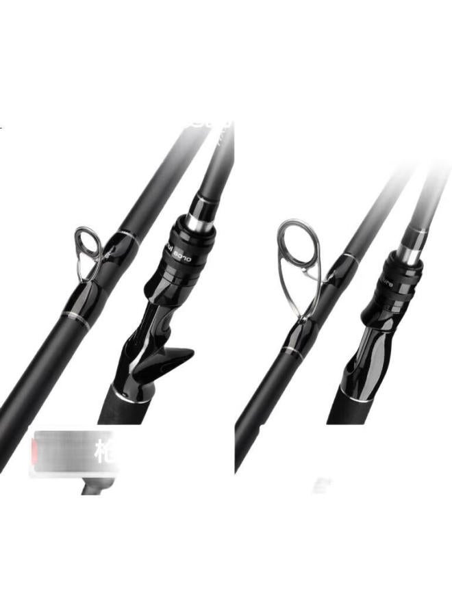 Taigek Xxh Fast Adjusting Thunder Strong Rod Ultra Hard Long Casting Heavy Thunder Striking Black Rod Father's Day Gift 2.4m Straight Handle Single Rod - Image 1