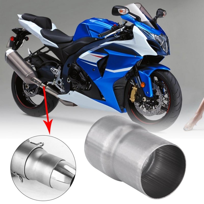 51mm to 60mm Motorcycle Exhaust Pipe Adapter Reducer Muffler Connector Stainless Steel - Image 1