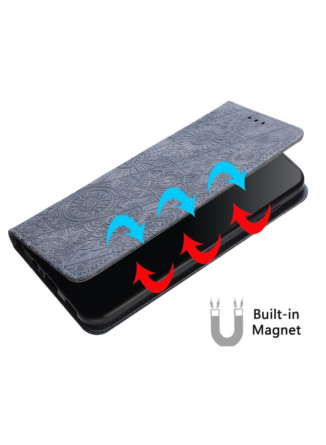 Zaboon Case For iPhone 12 / 12 Pro Ethnic Embossed Adsorption Leather Phone Case - Image 5