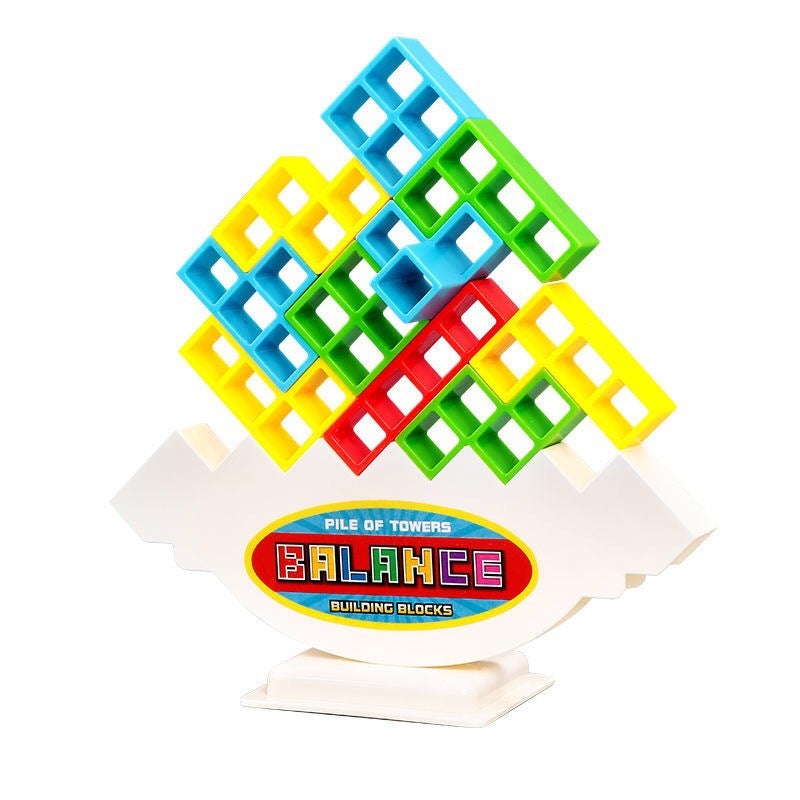 Children's 3 Swinging Stacking High Balance Building Blocks Tetris Jenga Tabletop Game Parent-Child Interaction 6 Toys Swinging Jenga [Base + 48 Building Blocks] [E-commerce Packaging in Kraft Carton] - Image 3