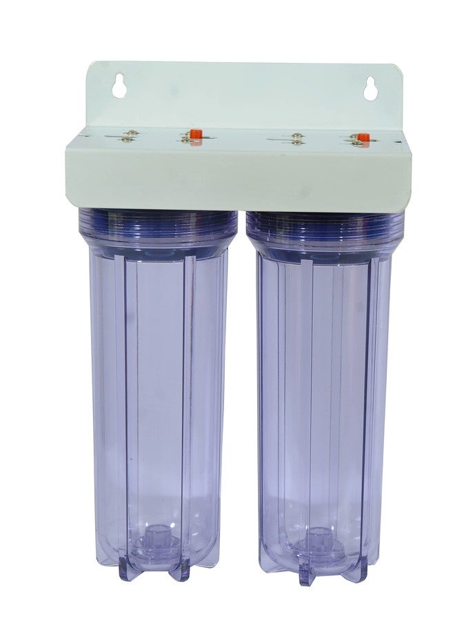 RiverSoft 2-Stage Pre-Filter System with Inbuilt Mounting Clamp | PP Spun Cartridge and CTO Cartridge | Inline/Under-Sink Filter (Transparent Housing, 1-Inch Inlet/Outlet, PP) - Image 5