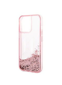 Karl Lagerfeld Karl Lagerfeld Liquid Glitter Big KL Hard Case for iPhone 14 Pro Max (6.7") - Pink [ KLHCP14XLBKLCP ]  - Image 4
