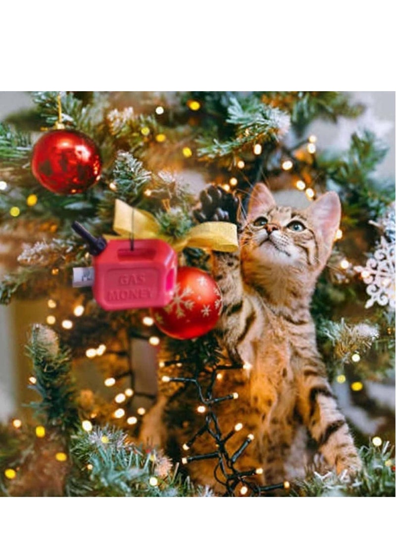 Excefore 4 Pieces Gas Can Ornament Tree Ornaments Funny Money Holder Ornament Gas Tank Saving Money Pendant Hanging Ornaments for Tree Decoration - Image 4