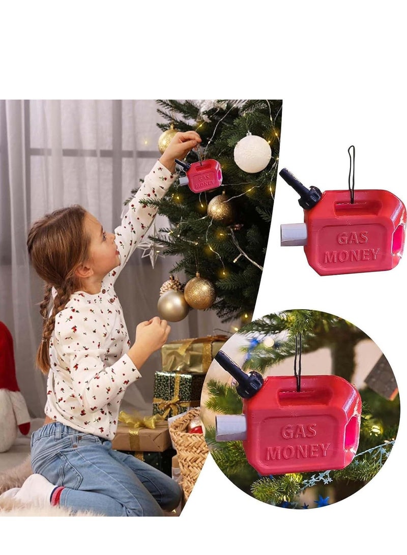 Excefore 4 Pieces Gas Can Ornament Tree Ornaments Funny Money Holder Ornament Gas Tank Saving Money Pendant Hanging Ornaments for Tree Decoration - Image 3
