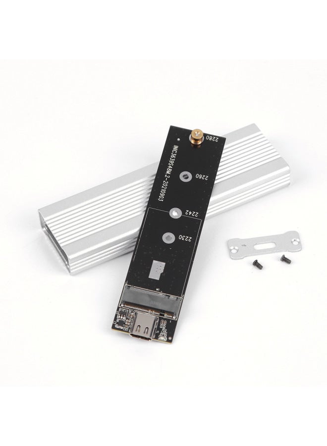 Private Model M.2 NVMe/NGFF Dual Protocol Solid State Hard Disk Box Type-c3.1 SSD Mobile Hard Disk Box-Color:Nvme Protocol Silver - Image 1