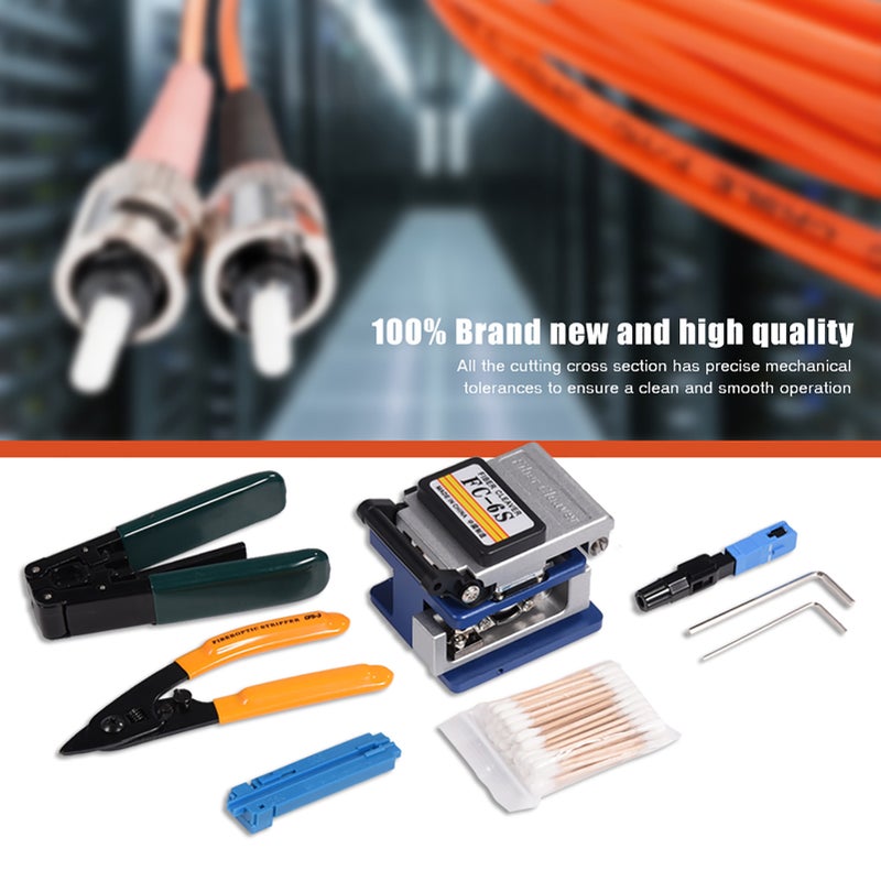 مجموعة أدوات تفكيك الألياف الضوئية وتصليب FTTH مع مقطع ألياف ضوئية FC-6S - Image 2