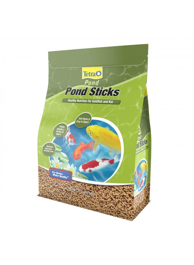 TetraPond Pond Sticks, Pond Fish Food, for Goldfish and Koi, 1.72 Pounds - Image 1