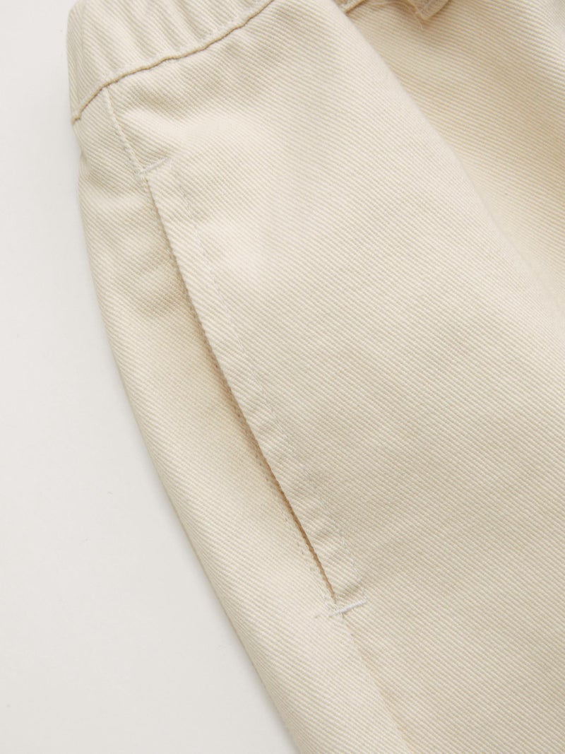 CIDER Drawstring Baggy Wide Leg Jeans for Women High Waisted Pull On Jeans Denim Pants with Pockets Beige - Image 3