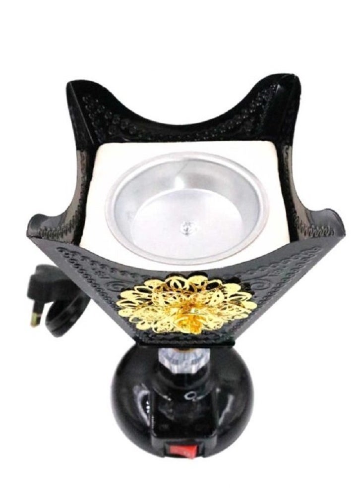 RSG Elegant Oud Bakhoor Holder Electric Incense Burner Black- DE1044  - Image 3
